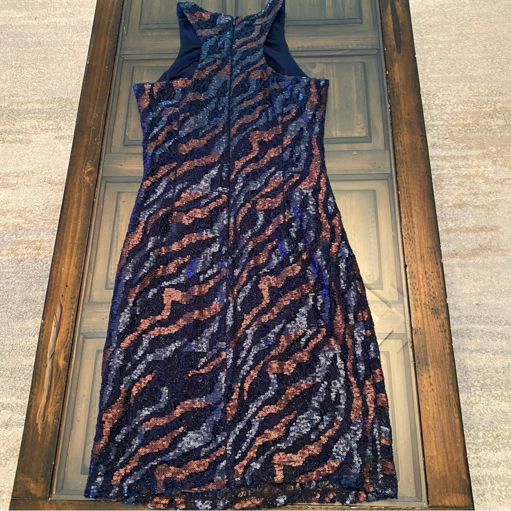 David Meister Black and Brown Sequined Dress - Picture 6 of 16